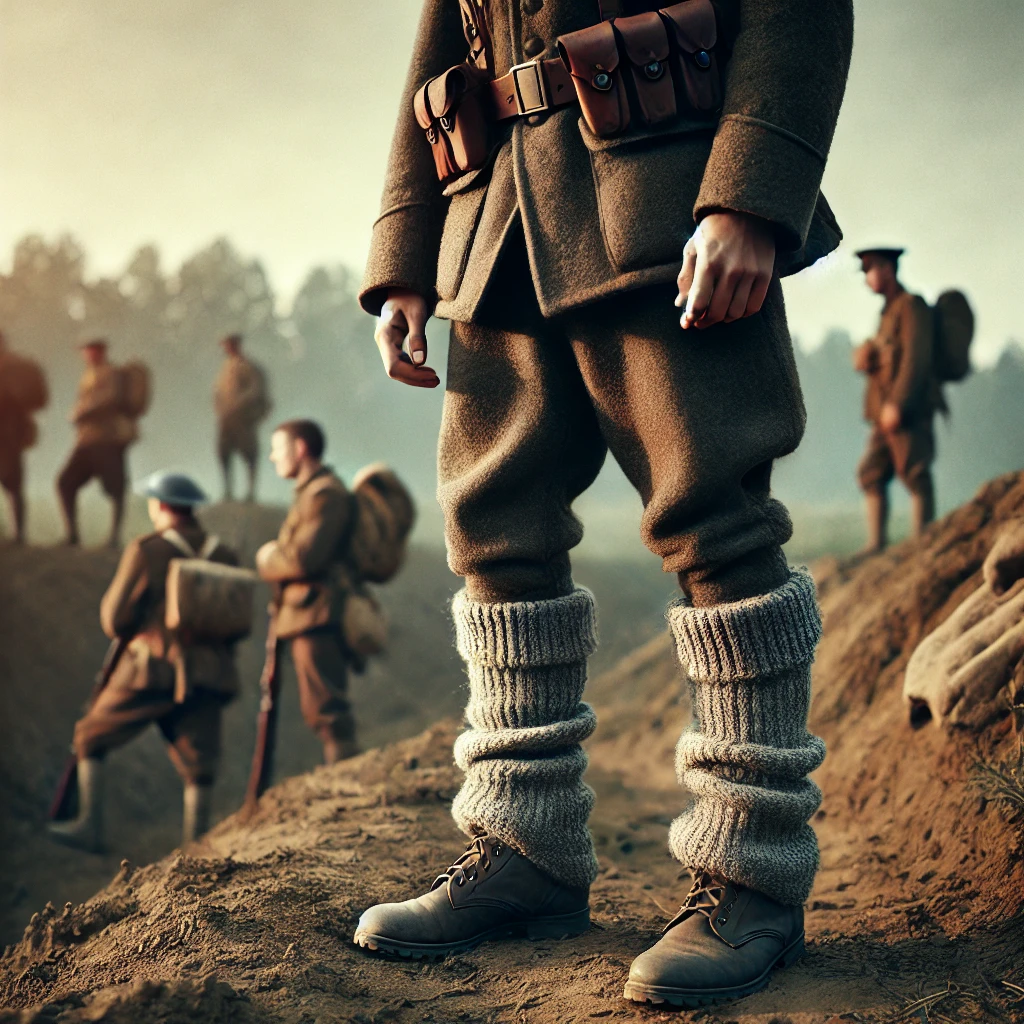 These traditional leg coverings were widely used during World War I and World War II.