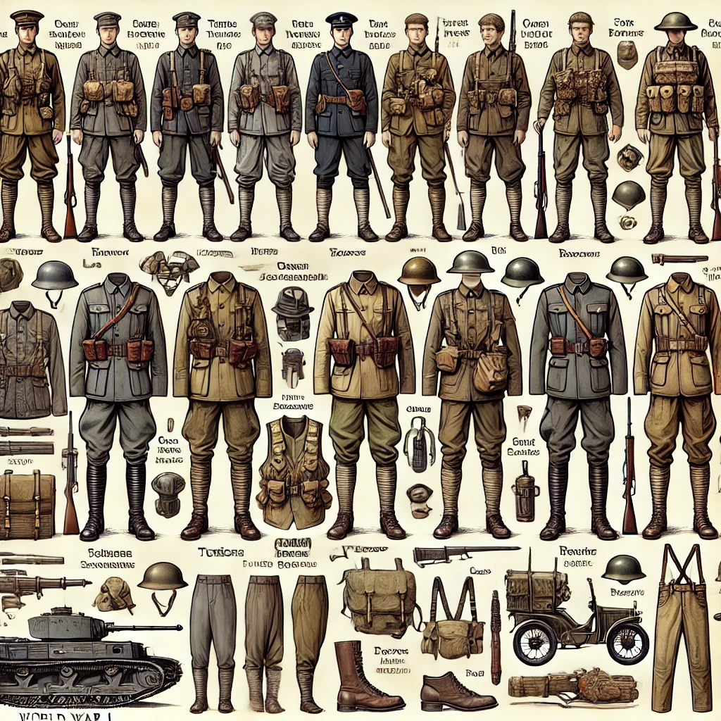 The uniform of a WW1 soldier was far from just a set of clothes—it was a carefully constructed ensemble designed to provide both practicality and protection. Below, we break down the key parts of a WW1 uniform