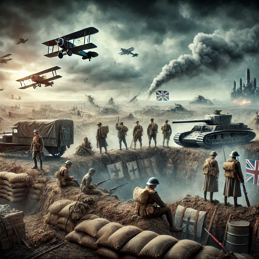 World War I, between 1914 and 1918, was a global conflict that marked a turning point in world history. This catastrophic war involved many of the world's most powerful nations, resulting in profound changes in politics, technology, and global alliances.