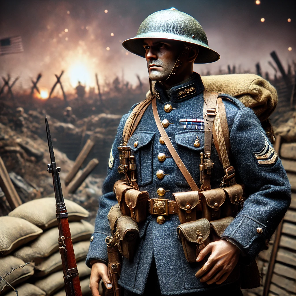 Today's Marine Corps dress uniform still carries the elements that made the WW1-era version iconic. The dark blue color, the brass buttons with the eagle, globe, anchor insignia, and the precision tailoring are still key features of the uniform. 