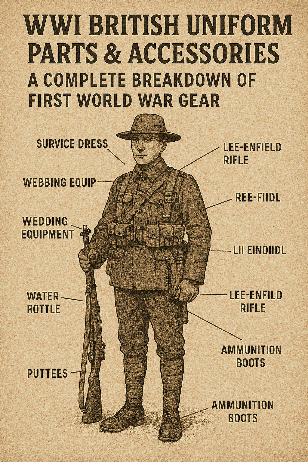 The uniform of the British WWI soldier wasn’t just a set of clothes—it was a system built for survival, combat effectiveness, and endurance.
