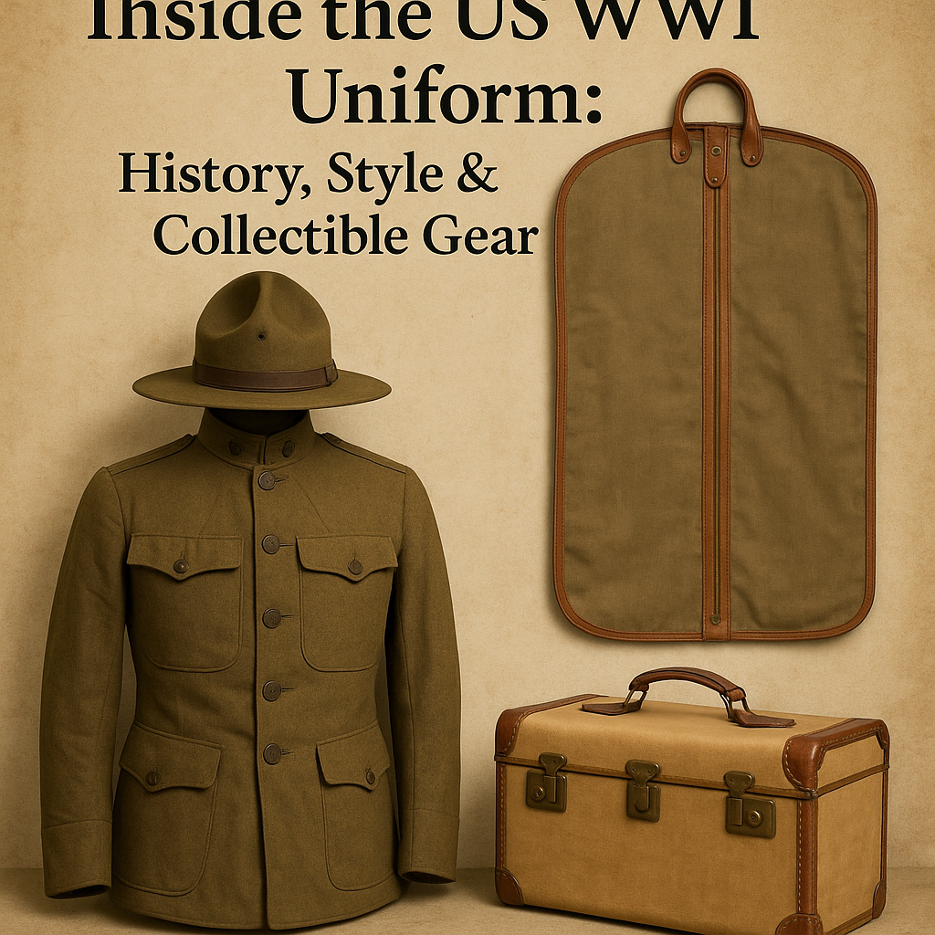 The US WWI uniform stands as a symbol of a nation rising to global power through the trials of war. From the sharp lines of a dress uniform to the rugged durability of canvas-and-leather gear, every item told a story of courage and resilience.