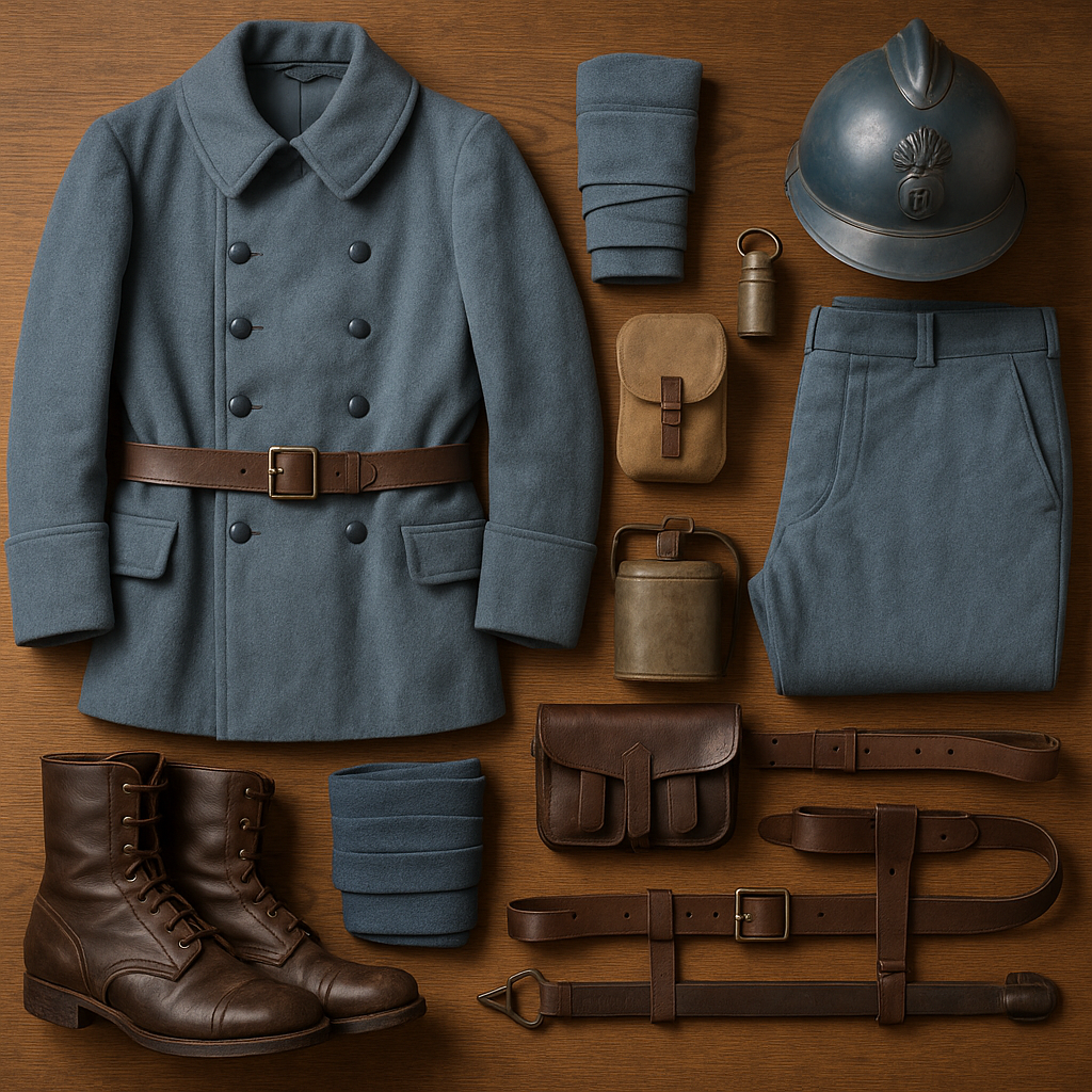  in military fashion. Among the most iconic and easily recognizable uniforms of the Great War was that of the French soldier. From the sky-blue greatcoat to the crimson pantaloons worn early in the conflict.