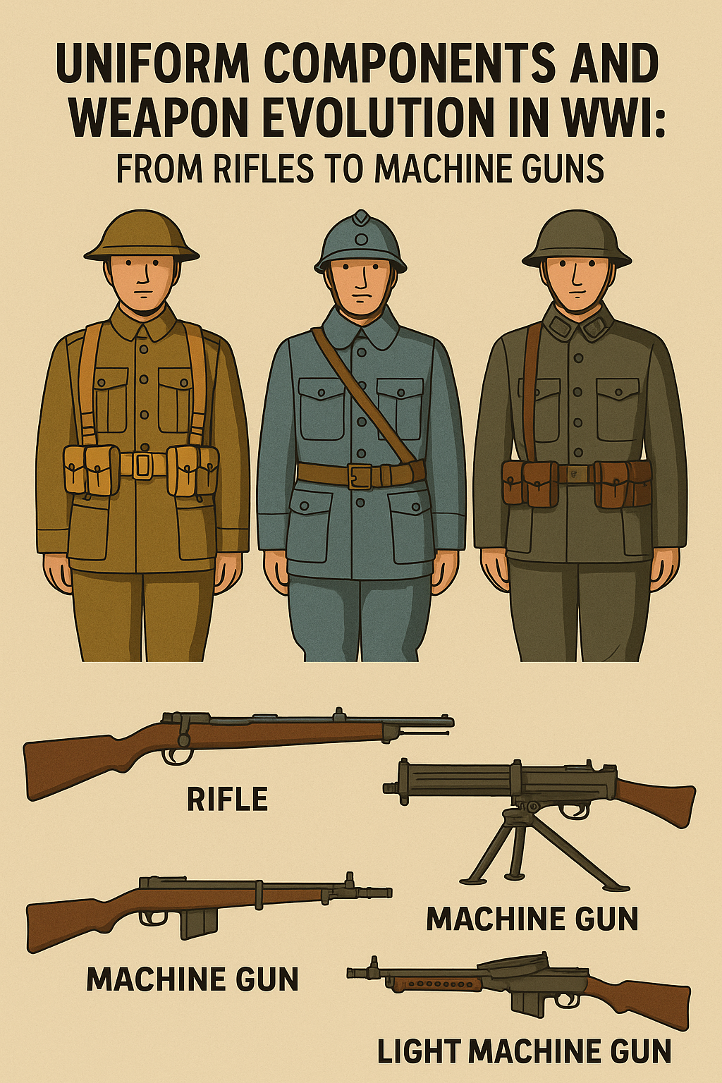 At the outbreak of the First World War in 1914, most military forces in Europe were still relying on uniforms rooted in 19th-century traditions