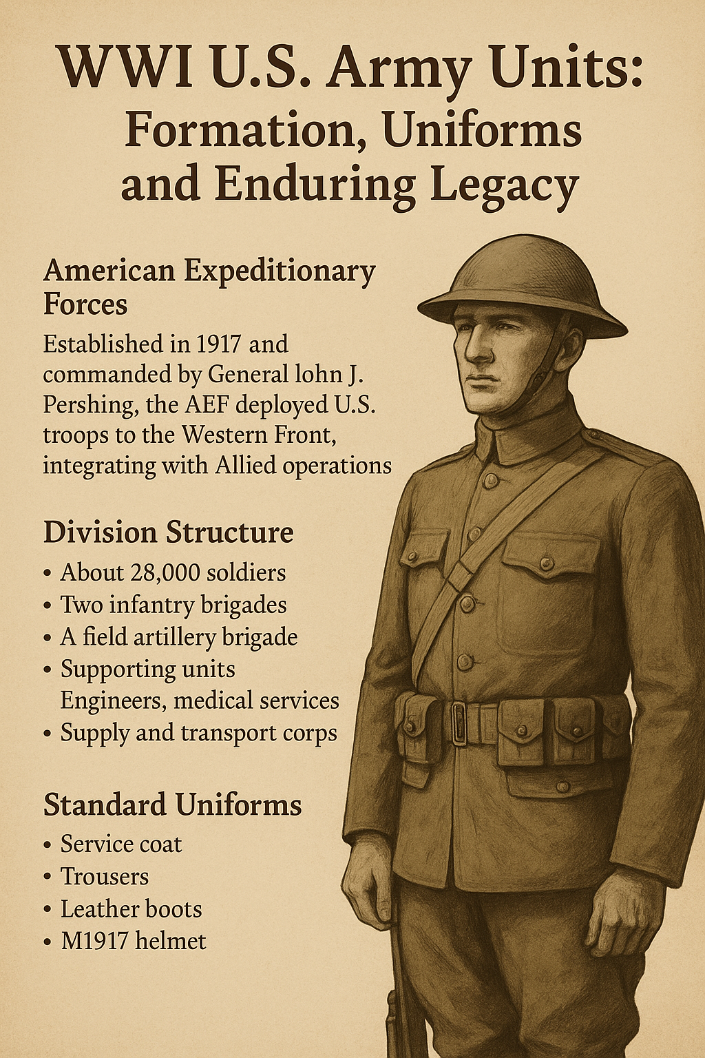 World War I was a pivotal moment in American military history. When the United States entered the conflict in 1917, it was quickly thrust into a global battle that demanded rapid expansion and reorganization of its armed forces.