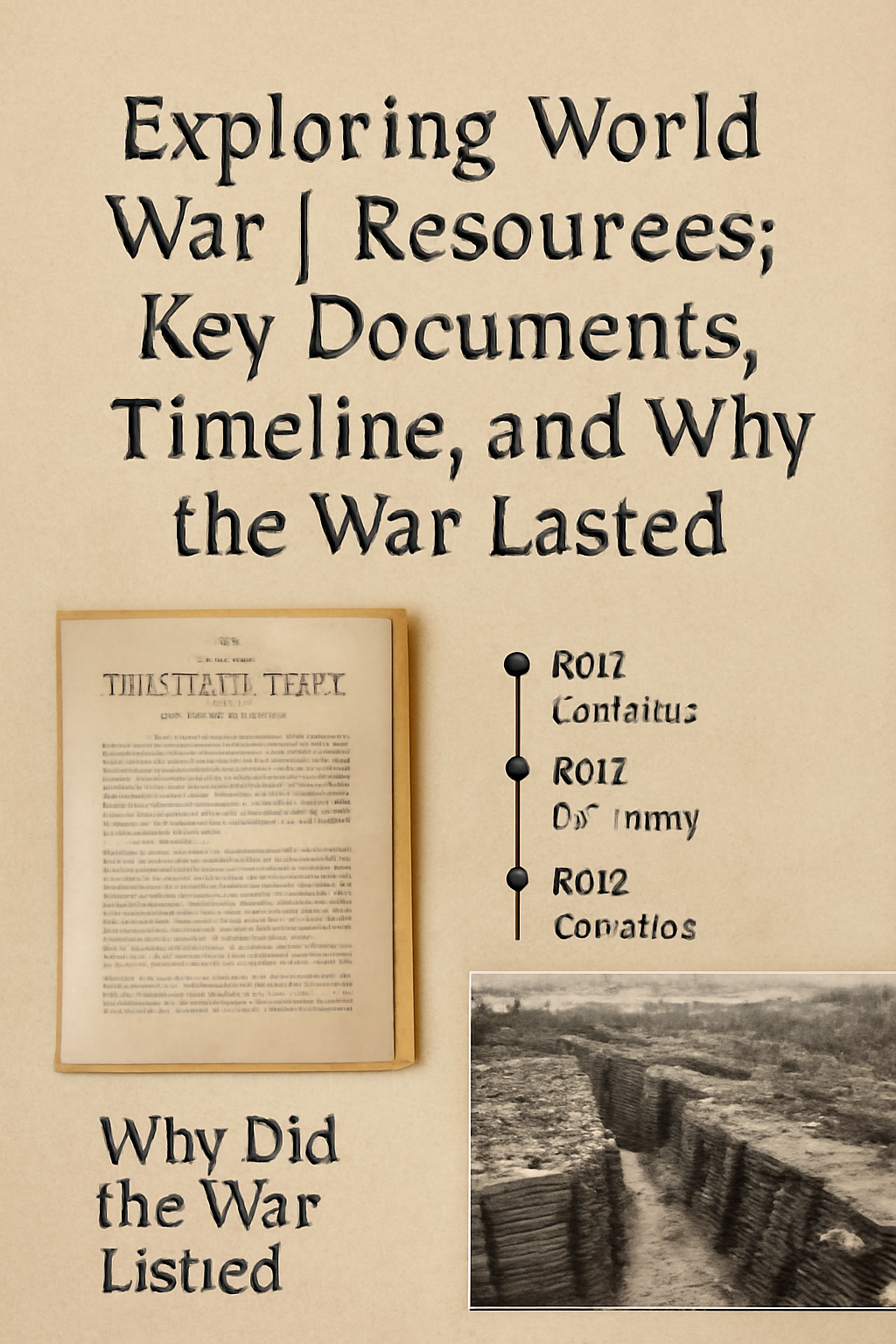 World War I, often referred to as the "Great War," spanned from 1914 to 1918 and involved many of the world's great powers. The war reshaped international politics, led to the collapse of empires.