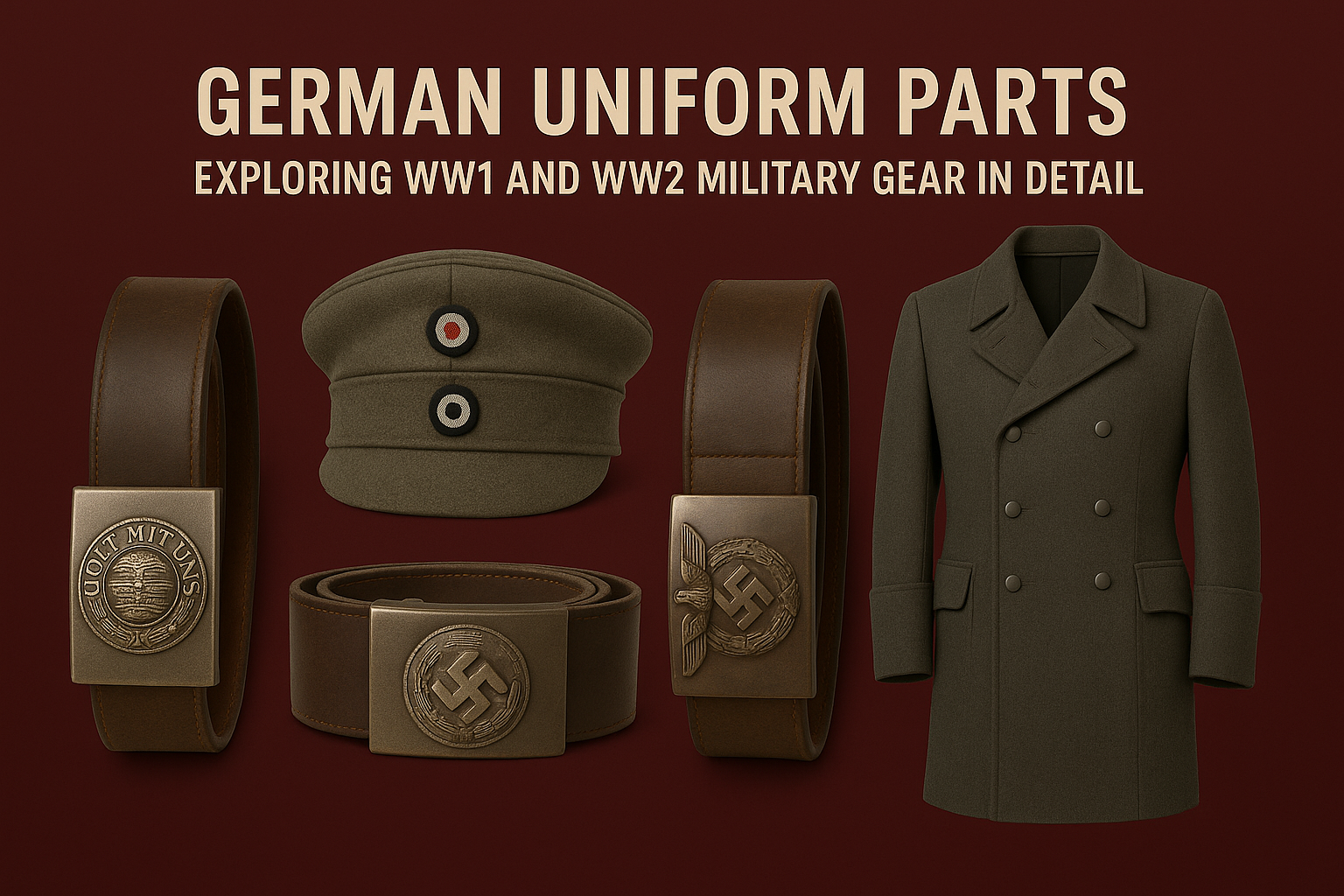 German uniform parts from World War I and World War II offer a fascinating glimpse into the evolution of military gear and the powerful symbolism behind each piece.