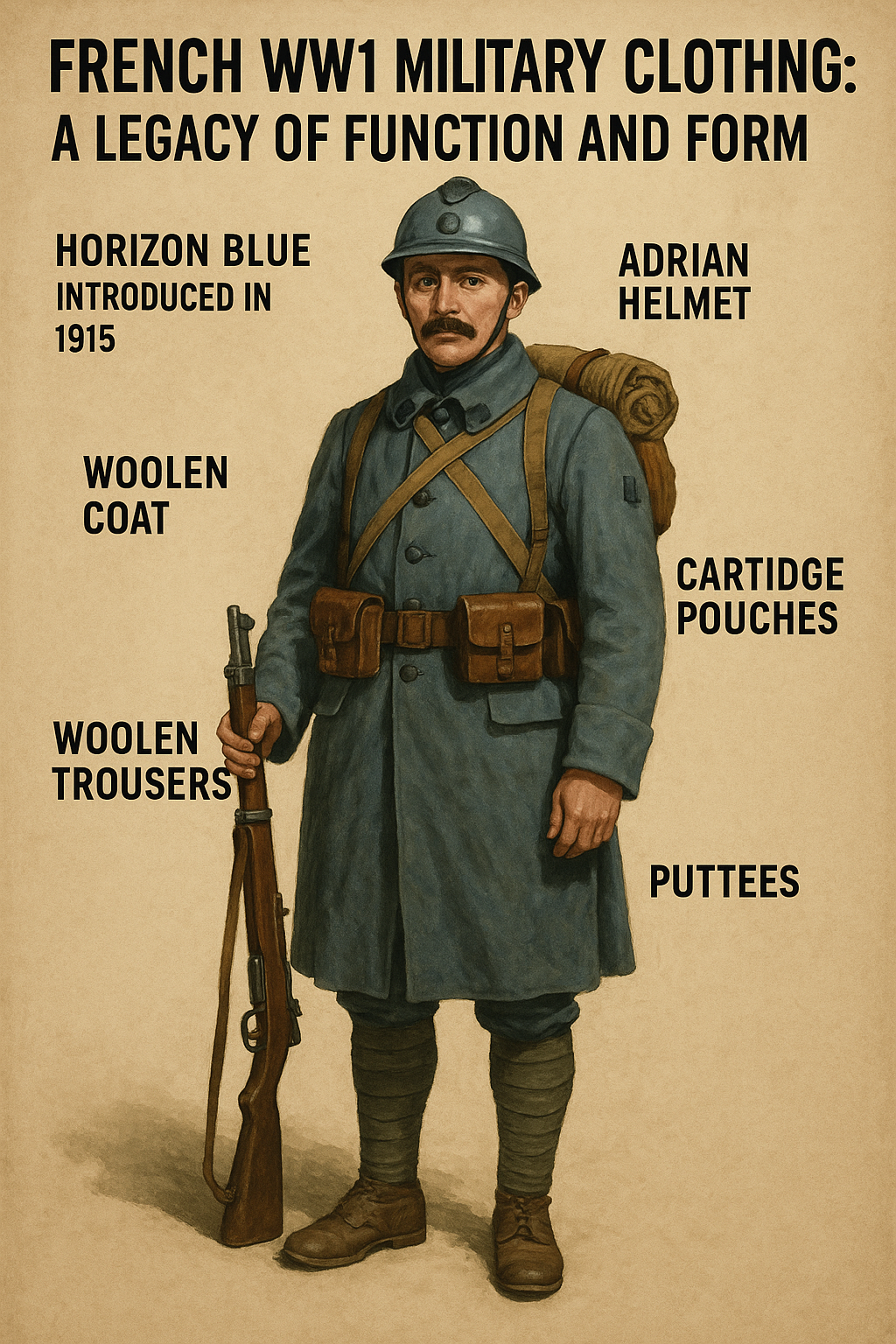 Military uniforms serve dual purposes: symbolizing national pride and providing practical protection and utility in combat. French WW1 military clothing exemplifies how uniforms must evolve to meet the demands of war.