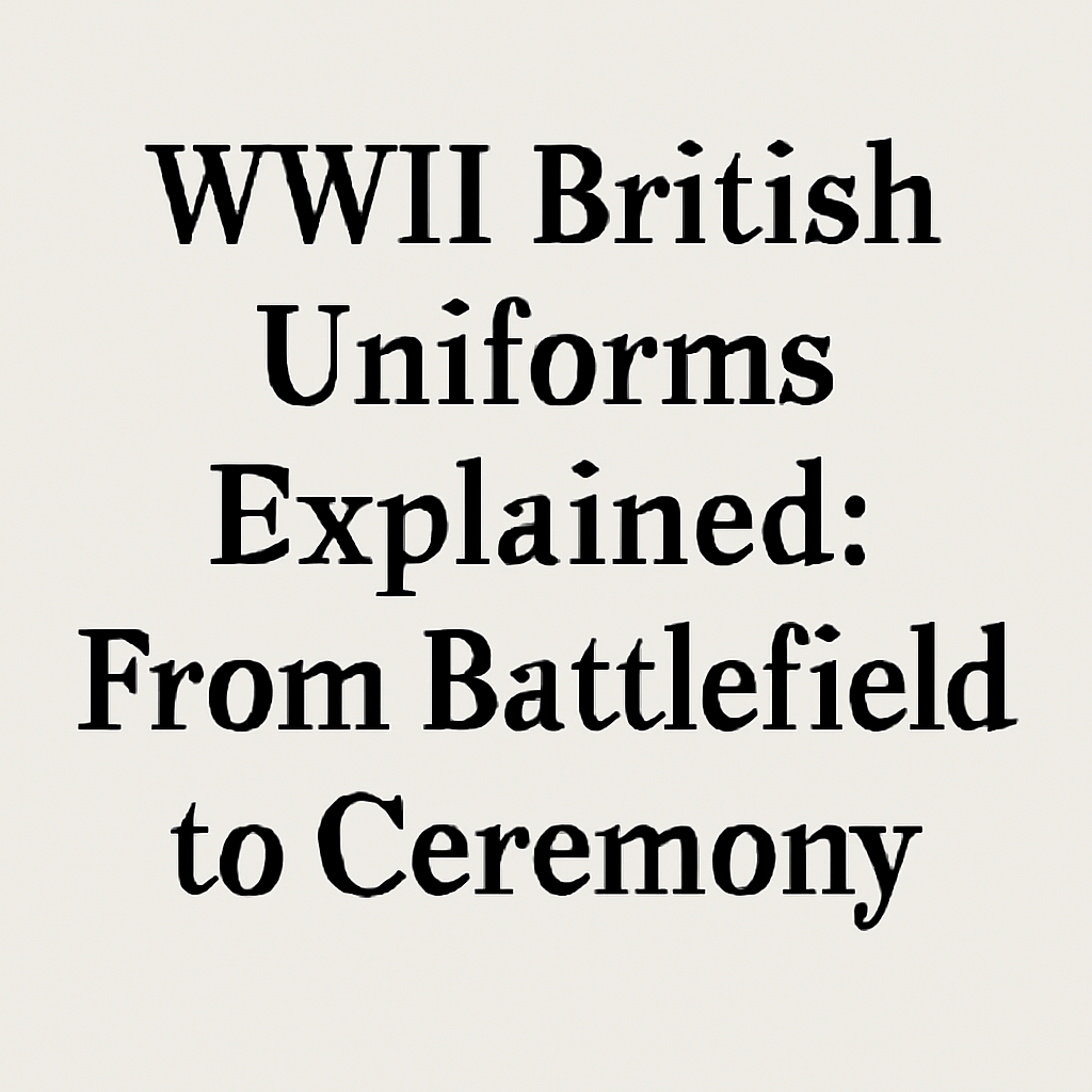 The legacy of WWII British uniforms extends beyond history books. They inspire collectors, reenactors, filmmakers, and military historians alike.