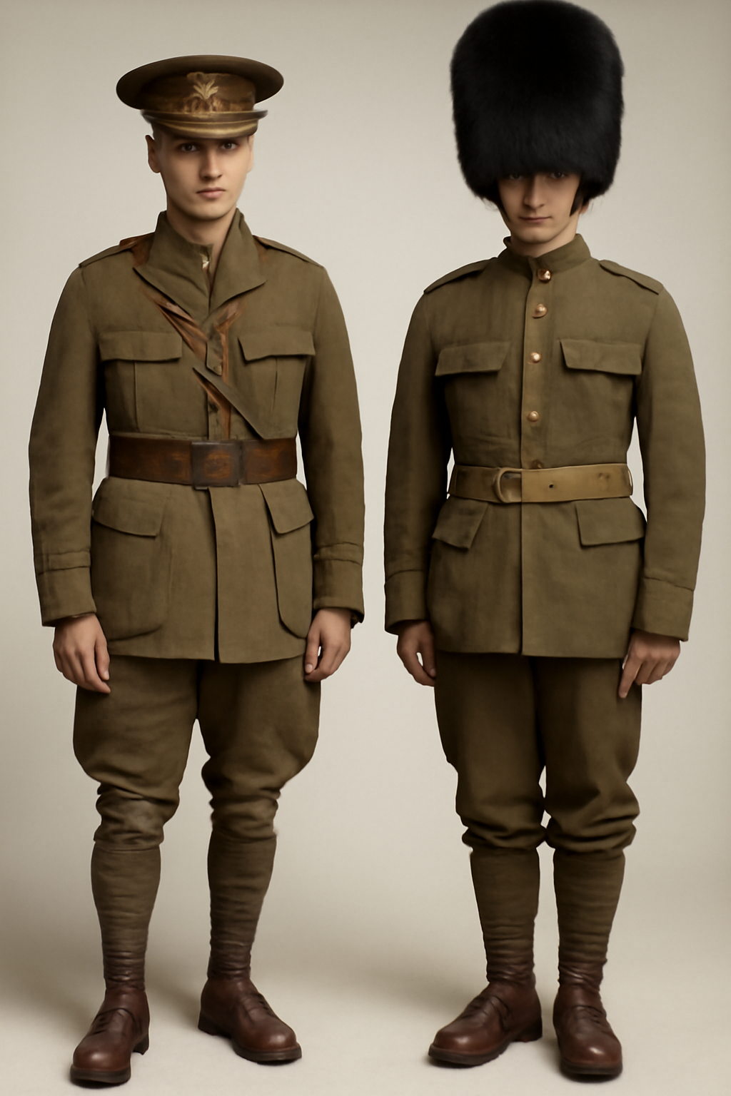 From the standard khaki service dress to the iconic British guardsman uniform and even the Australian counterparts, these uniforms tell stories of bravery, innovation, and tradition.