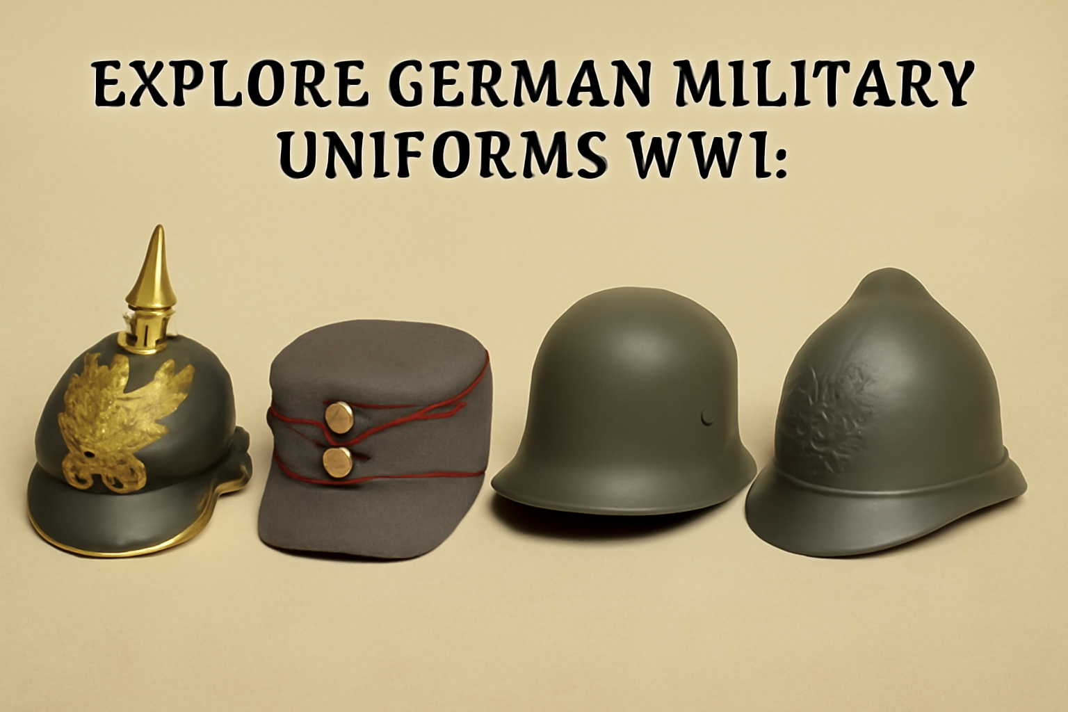 German military uniforms from WWI, especially iconic items like the German WW1 cap, provide a window into the past and the conditions of the Great War.