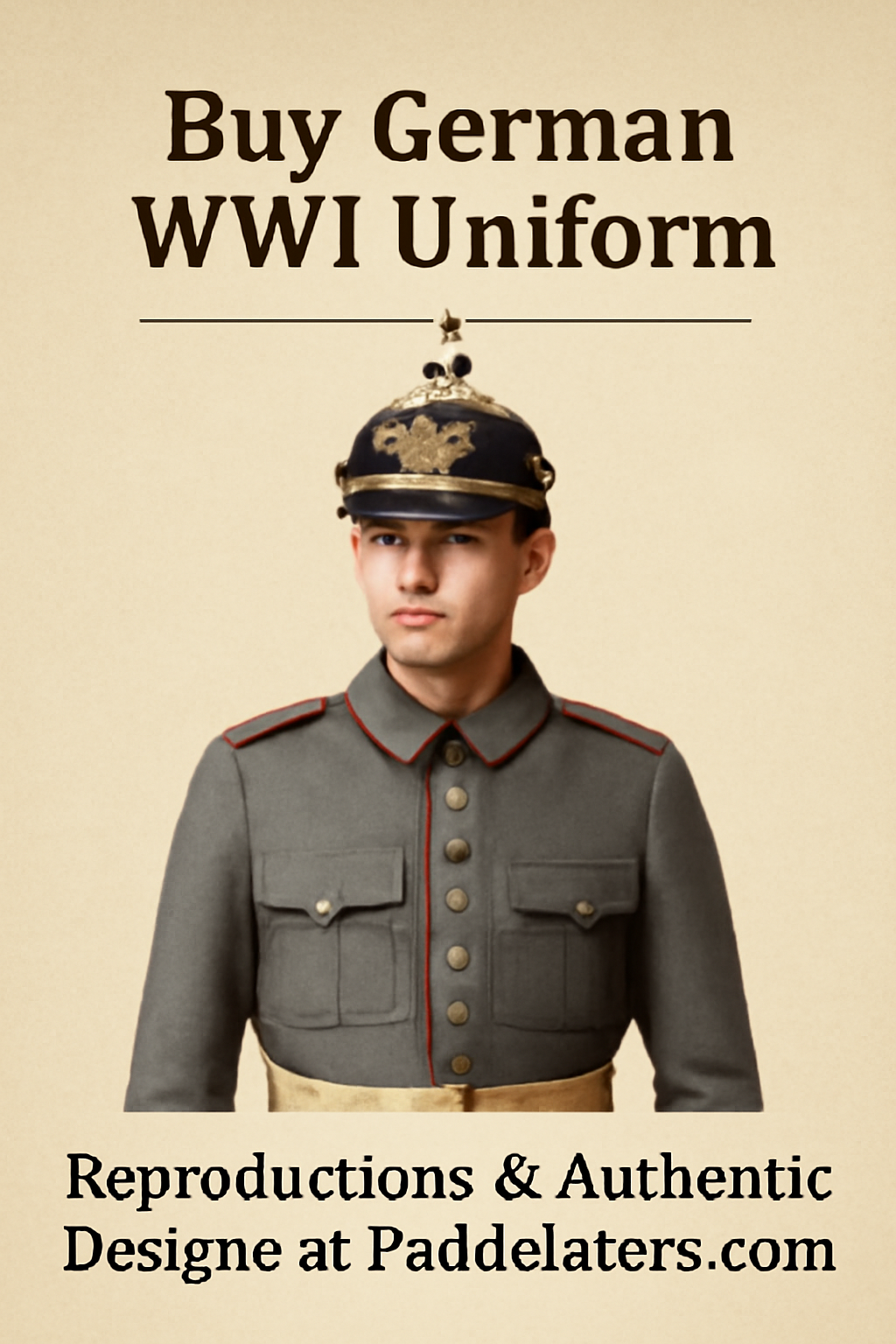The German WWI uniform is one of the most recognizable military uniforms in history, symbolizing the might of the German Empire during the First World War.