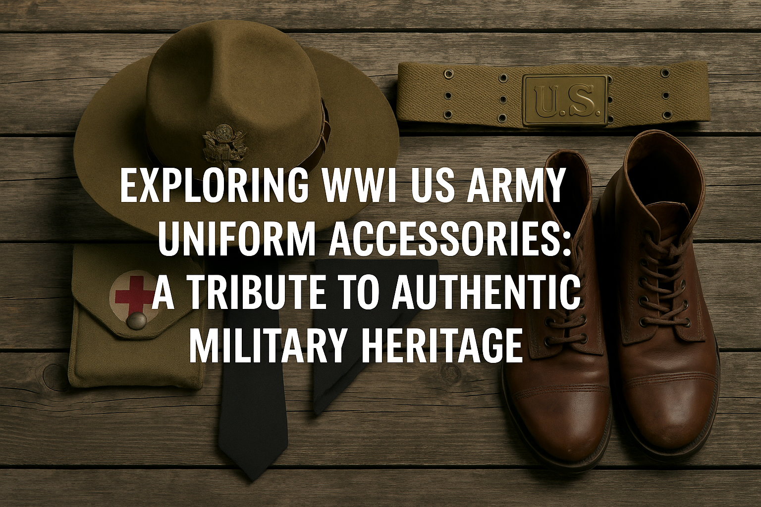 The WWI US Army uniform accessories reflected both function and form, designed to endure the rigors of battle while signifying rank, duty, and honor.