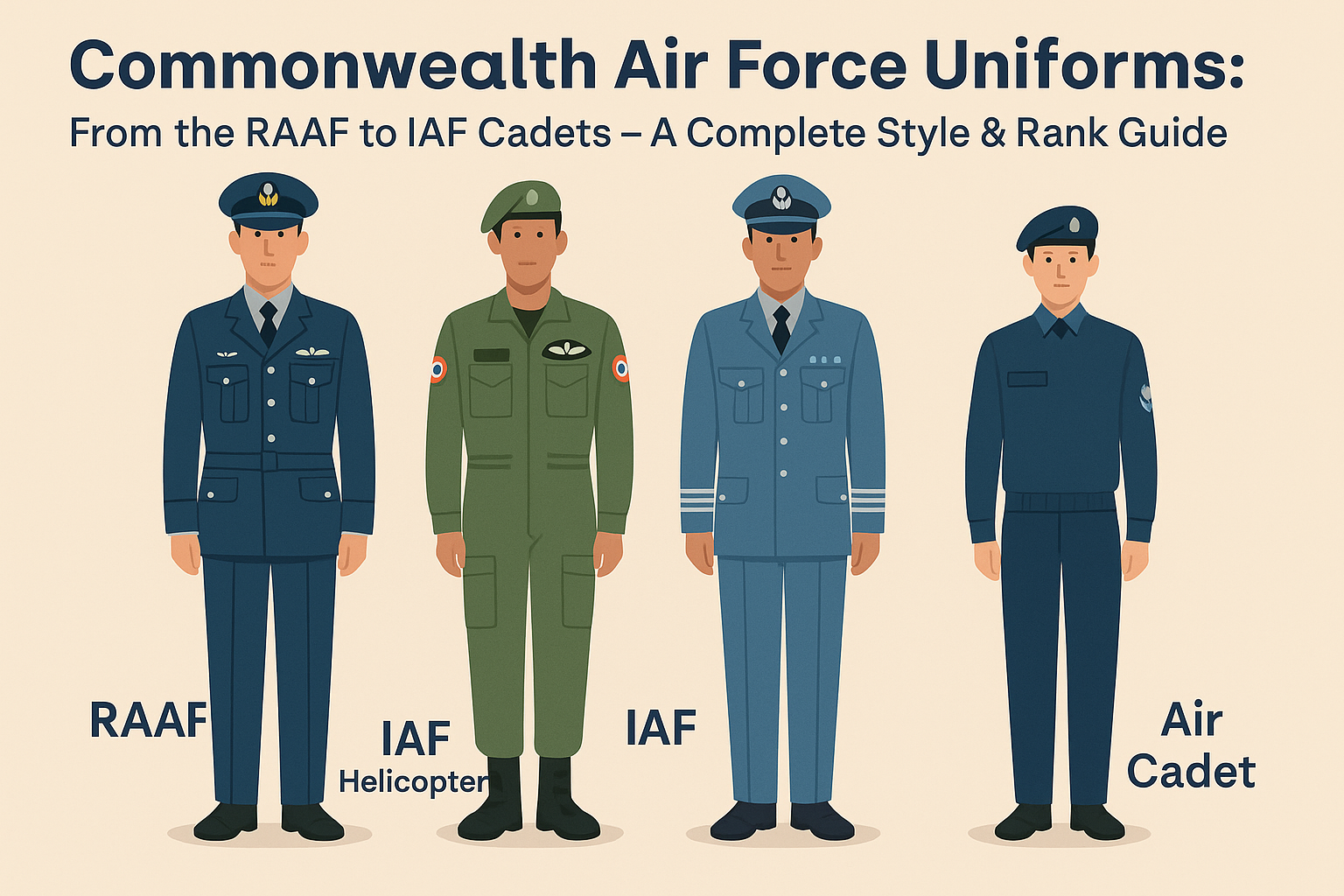 The uniforms of the Commonwealth Air Force—whether the polished blues of the RAAF or the tactical gear of IAF helicopter crews—serve a deeper purpose than appearance.