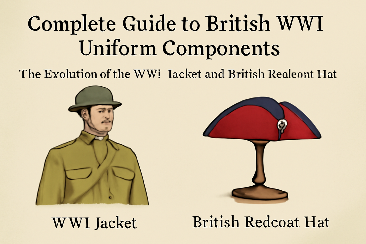 The British WWI uniform components, including the WW1 jacket and the British Redcoat hat, offer a fascinating glimpse into the evolution of military attire.