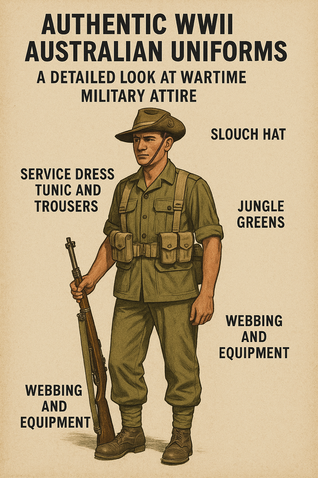 The WWII Australian uniform is more than a relic — it’s a tribute stitched in fabric to those who fought for freedom. 