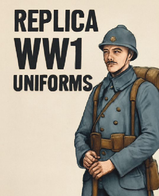 Replica WW1 uniforms give history lovers a chance to reconnect with the past, whether through reenactments, displays, or personal collections