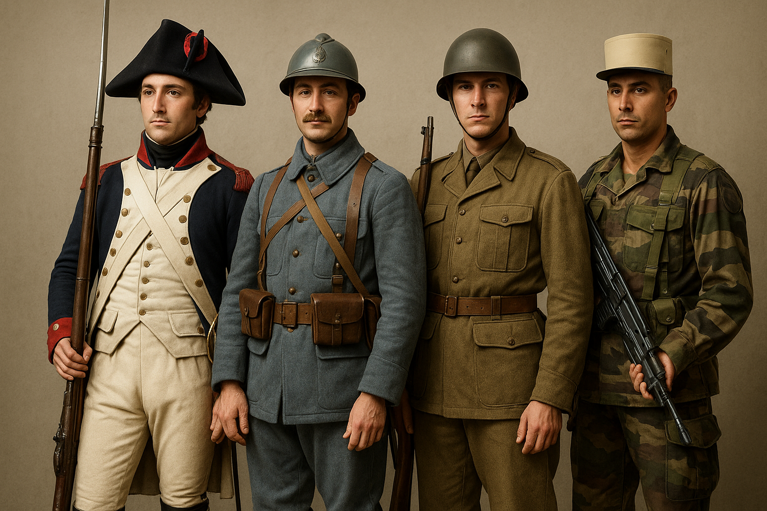 french military uniform history.