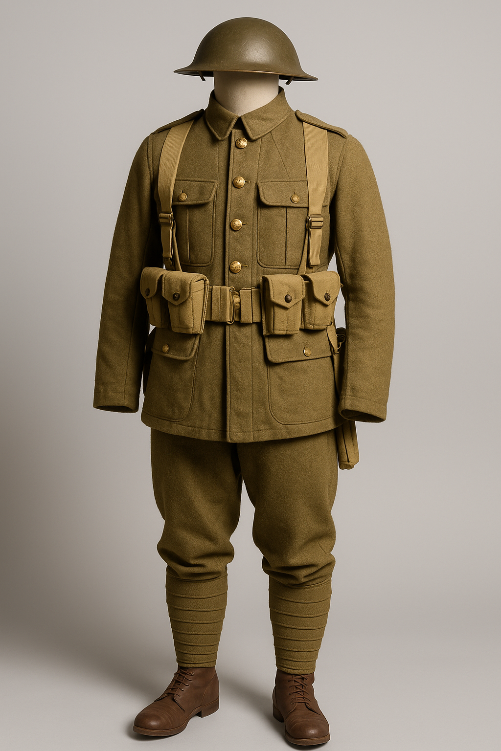 a ww1 british soldiers uniform.