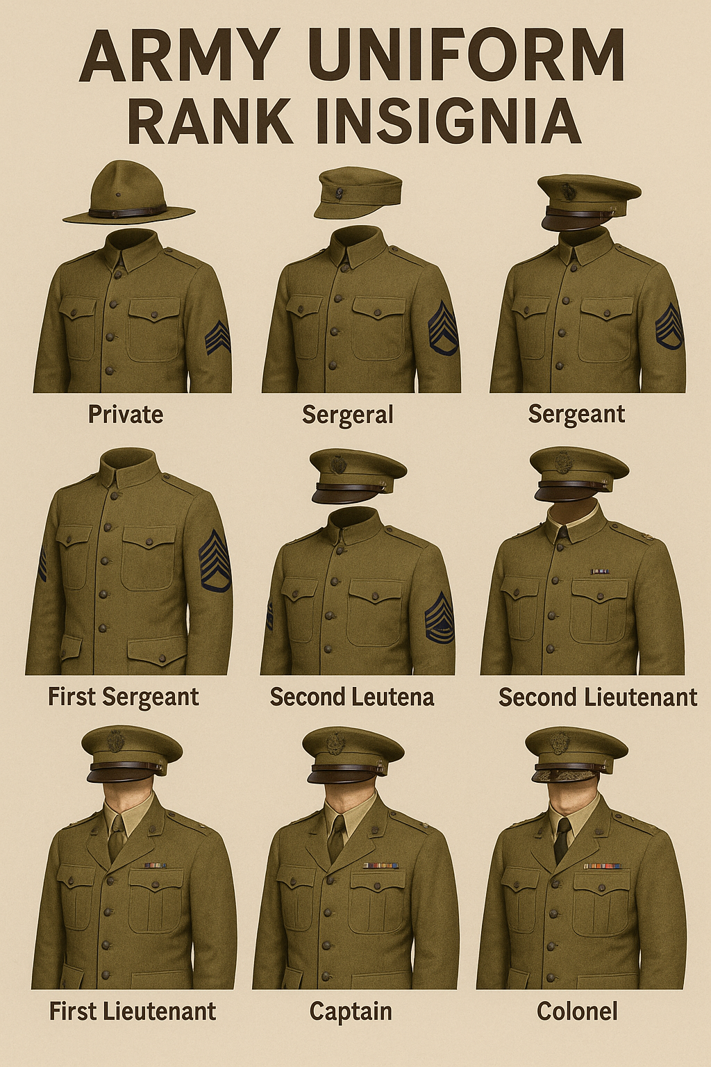 wwi uniform rank insignia.