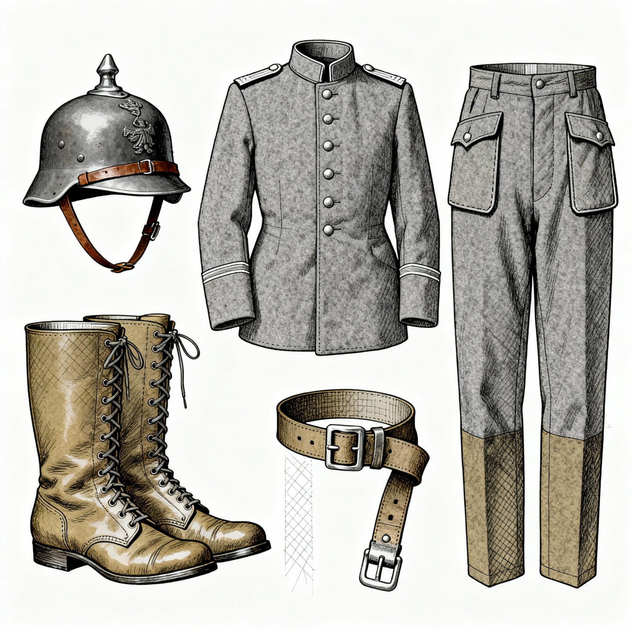 ww1 german uniform parts.