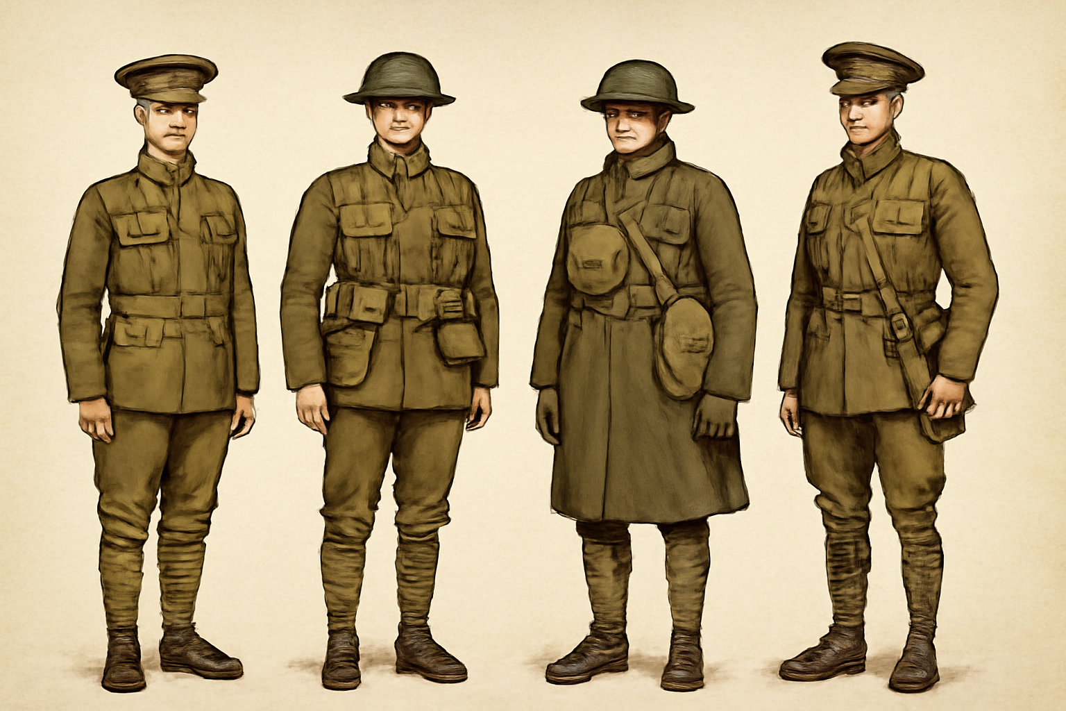 WW1 British Uniforms.